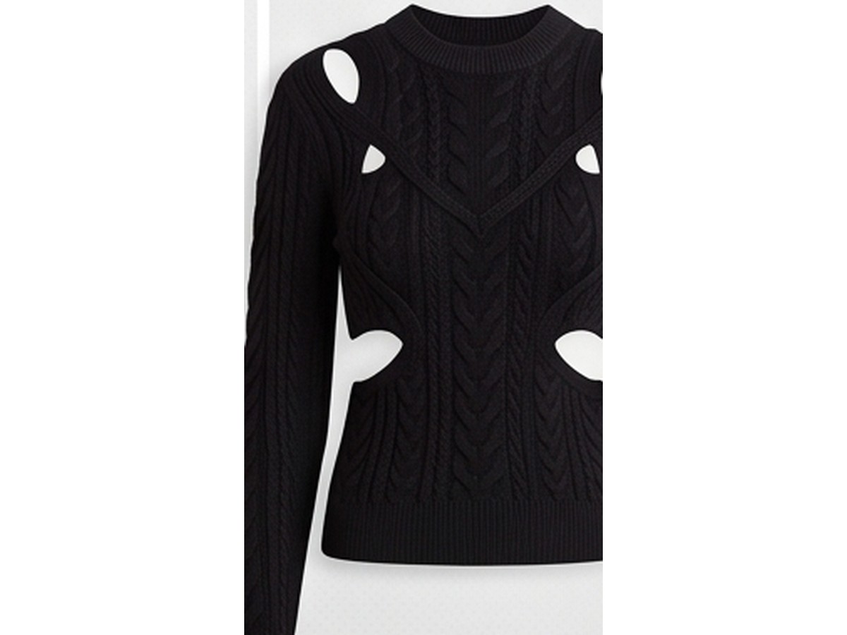 Cutout Cable-Knit