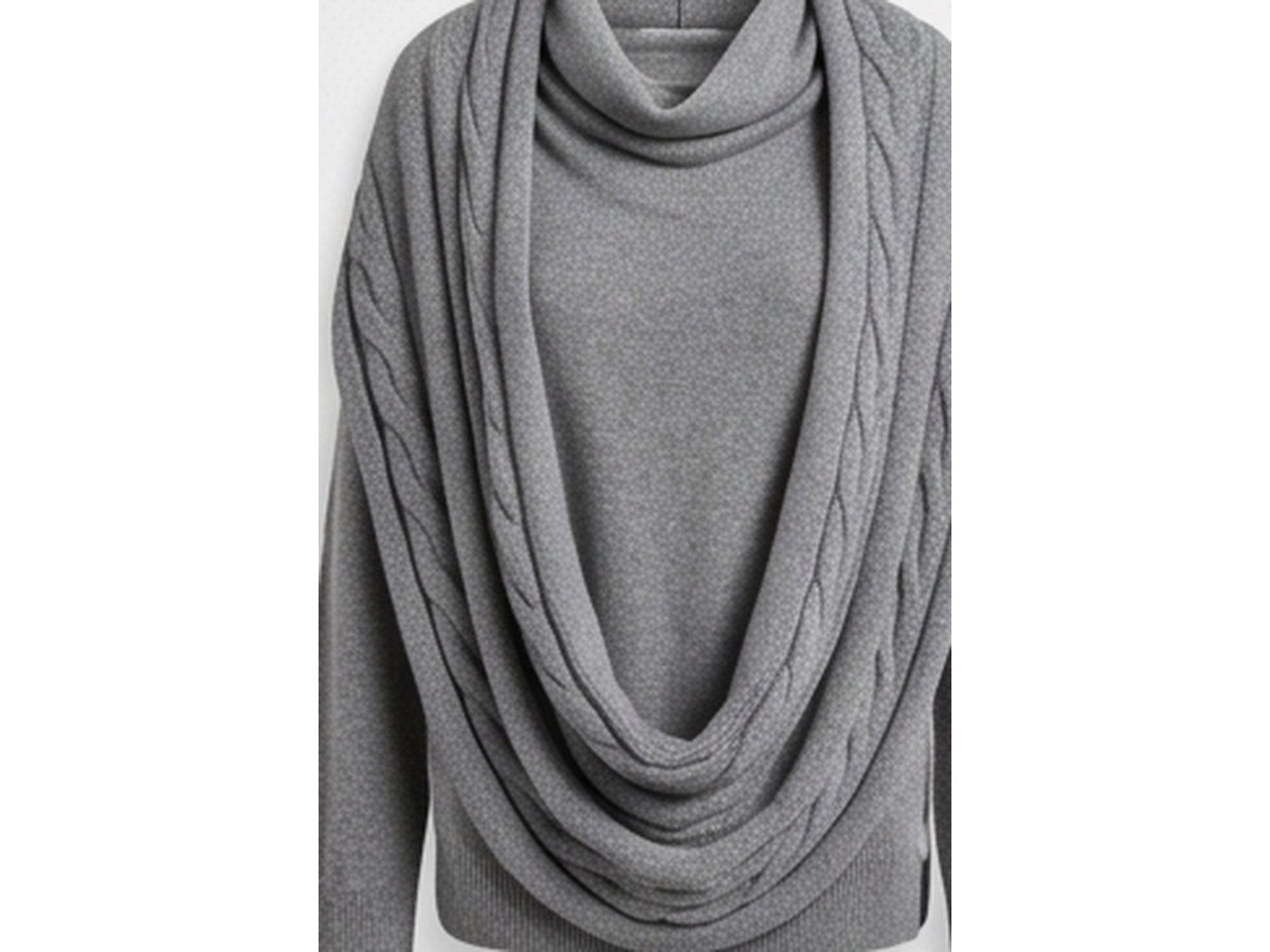 Draped Cable-Knit