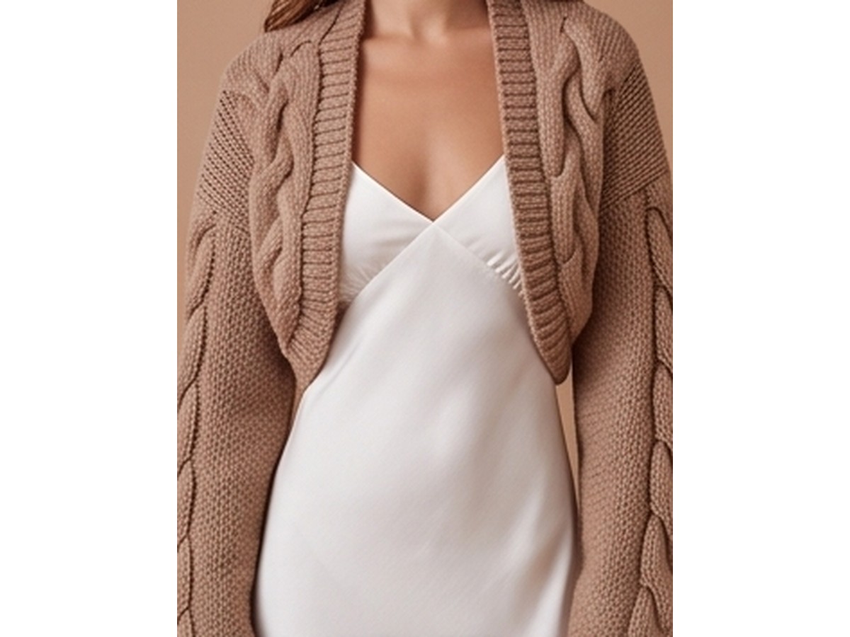 Giant Cable-Knit Bolero