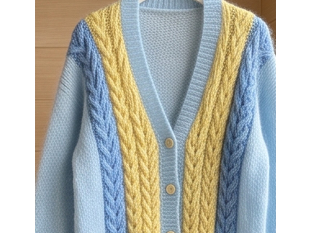 Blue Cables Cardigan