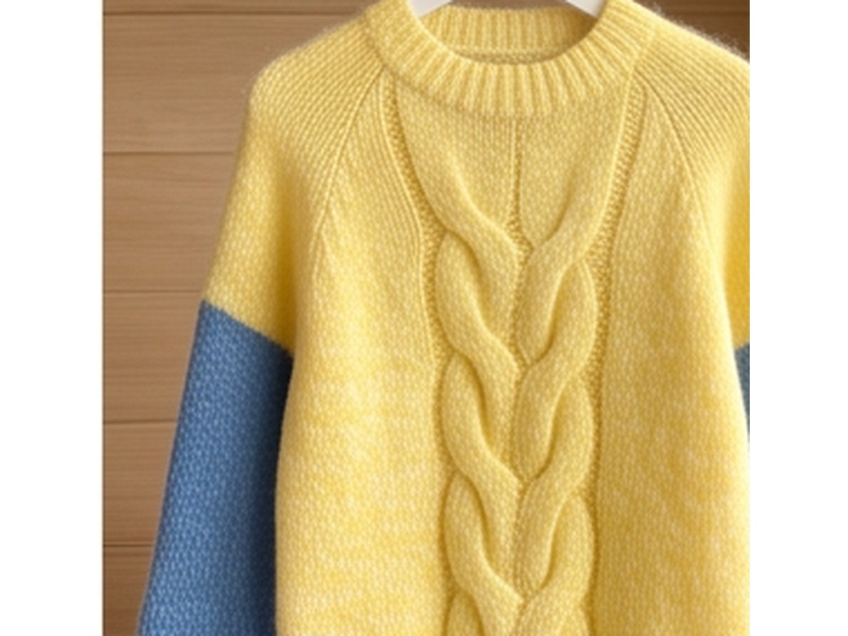 Yellow Block Sweater